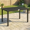thumbnail image 2 of Outsunny Patio Dining Table, Rectangular Aluminum Outdoor Table, Black, 2 of 10