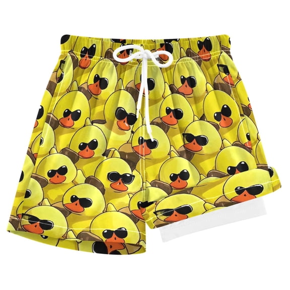joogoo Cartoon Cute Ducks Boys Swim Trunks Beach Swimsuit Shorts Boxer 8Y