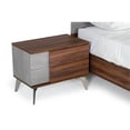thumbnail image 5 of Modrest Palermo 2-Drawer Modern Wood & Faux Concrete Nightstand in Walnut/Gray, 5 of 5