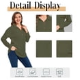 thumbnail image 5 of Cuteduck Women's Waffle Knit Tops Henley Casual Shirts Long Sleeve V Neck Solid Color Casual Tunic Tops S-XXL, 5 of 9