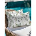 thumbnail image 4 of Outdoor Pillows Waterproof, Green Botanical Bedding Throw Pillows with Insert for Couch Sofa Bed, Farmhouse Summer Floral Leaves 12x20 Inch Pillowcases Decorative Camping Patio Pillow Set of 1, 4 of 8