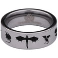 thumbnail image 2 of Dragon Loop Tungsten Carbide Ring, 2 of 9