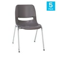thumbnail image 2 of 5 Piece Plastic Chairs, Stackable, Curved Design Seat and Back, 2 of 4