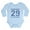 Sky Blue, variant on CafePress - Varsity 29 Birthday Body Suit - Long Sleeve Cotton Baby Bodysuit