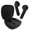 Black Onyx, variant on Zunammy Rubberized Wireless Earbuds with Matching Wireless Charging Case - Leopard