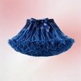 thumbnail image 4 of Miluxas Girl's Elastic Waist Petticoat Puffy Tutu Tulle Skirt Princess Ballet Dance Pettiskirts Underskirt Navy 3-4 Years, 4 of 5