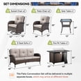 thumbnail image 2 of Gymojoy Brown PE Wicker 7 Piece Patio Furniture Set with Fire Pit Table, All Weather Outdoor Swivel Chair PE Rattan, Patio Conversation Sets with Cushions and Glass Coffee Table, Beige, 2 of 14