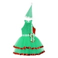 thumbnail image 3 of ZDHoor Girls Christmas Elf Costume Shiny Sequined Ballet Dance Ice Skating Performance Leotard Dress Green-A 10, 3 of 7