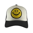 thumbnail image 1 of Gravity Threads Smile Face Adjustable Trucker Hat - Black/White, 1 of 2