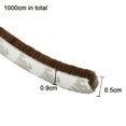 thumbnail image 2 of Brush Weather Stripping, High Density Felt Draft Excluder for Sliding Sash Door Window, 2 of 5
