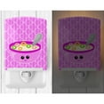 thumbnail image 2 of Caroline's Treasures BB7163CNL Pink Bowl of Cereal Ceramic Night Light, 6x4x3", multicolor, 2 of 2