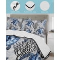 thumbnail image 3 of Twin XL Quilt Bedding Set, Coastal Sea Turtles Reversible Summer Quilt 3 Pieces, Blue Summer Coral Ocean Beach Anchor Lightweight Bedspreads Coverlets with 2 Pillow Shams for All Seasons, 3 of 5