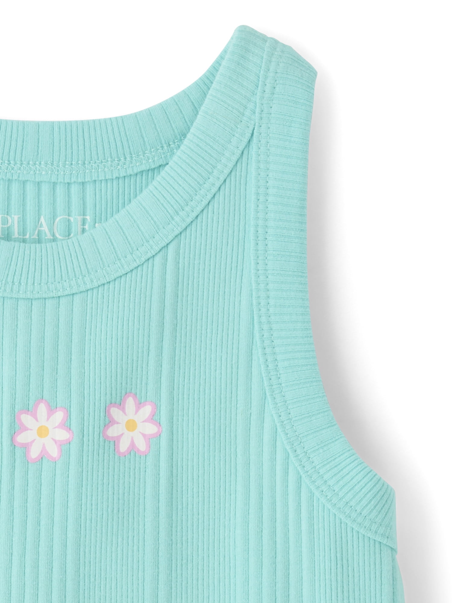 The Children's Place Girls Sleeveless Graphic Ribbed Tank Top, Sizes XS-XXL
