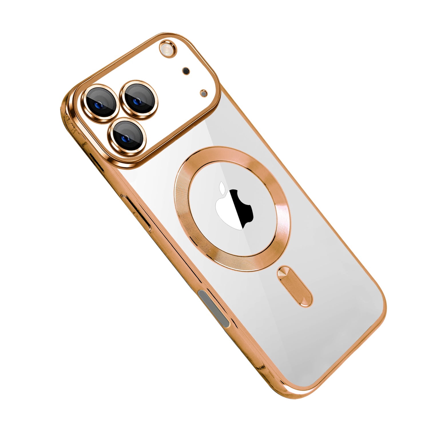 Sparkling Wireless Charging Back Case for iPhone 17 Pro Max - Gold