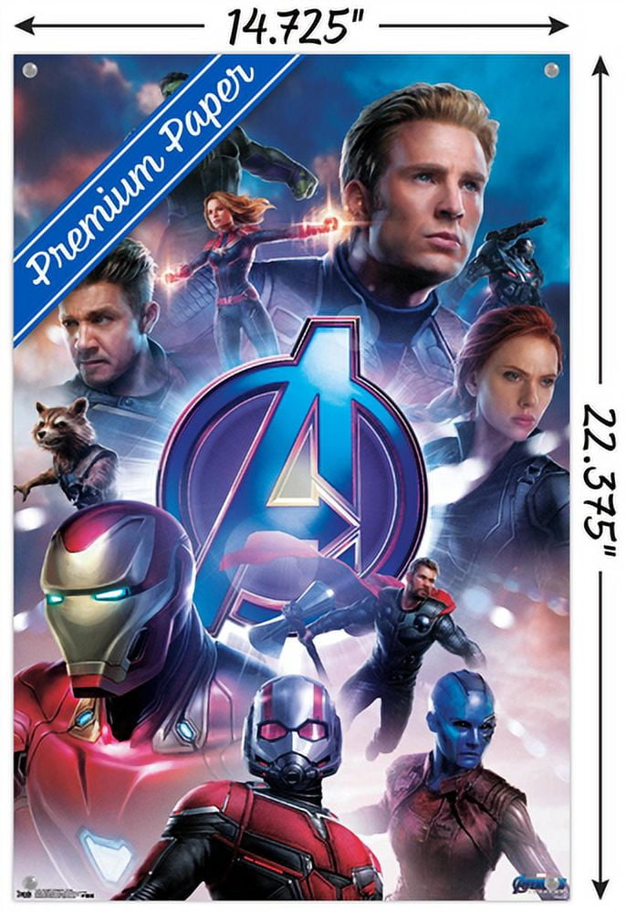 Avengers Endgame Marvel Studios Framed Movie Poster. 24x36 Framed poster on  a black frame. Made in USA.