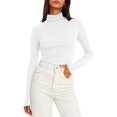 thumbnail image 2 of GHSDFBB Chandails à Col Roulé Simulé pour Femmes Manches Longues Mode Automne Basique Ajusté sous-Vêtements Thermiques Doux, 2 of 4