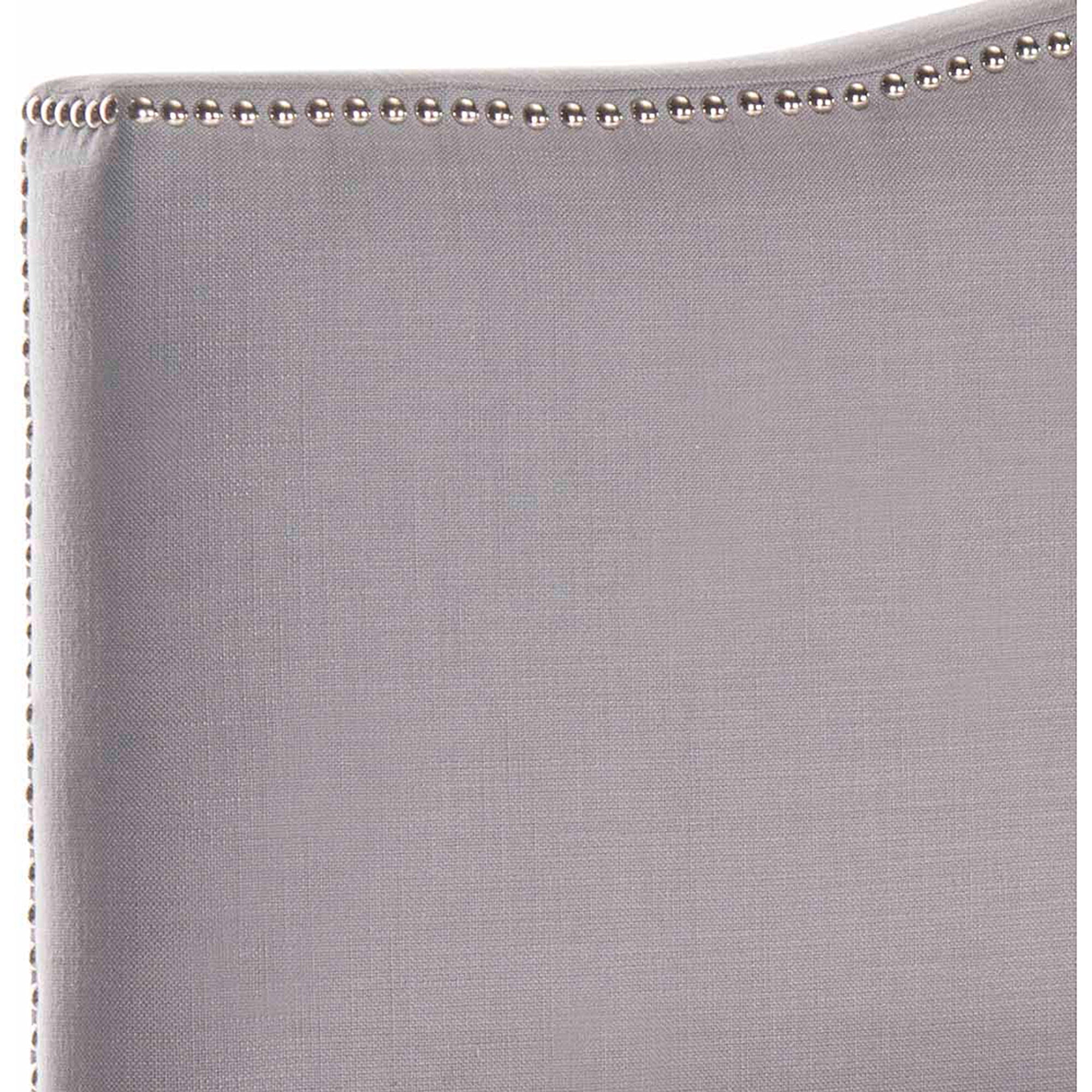 Safavieh Jeneve Retro Winged Upholstered Headboard, Queen, Arctic Grey