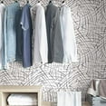 thumbnail image 5 of NuWallpaper Black Imprint Vinyl Peel And Stick Wallpaper, 216-in by 20.5-in, 30.75 sq. ft., 5 of 9