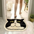 thumbnail image 4 of TIELUTT Cute Cat Bath Mat Kitty Animal Bath Rug Water Absorption Non Mat Soft Linen Throw Blanket Large Living Room Rugs Blanket for Couches and Sofas Area Rug for Kids Large Area Rug for Living Room, 4 of 8
