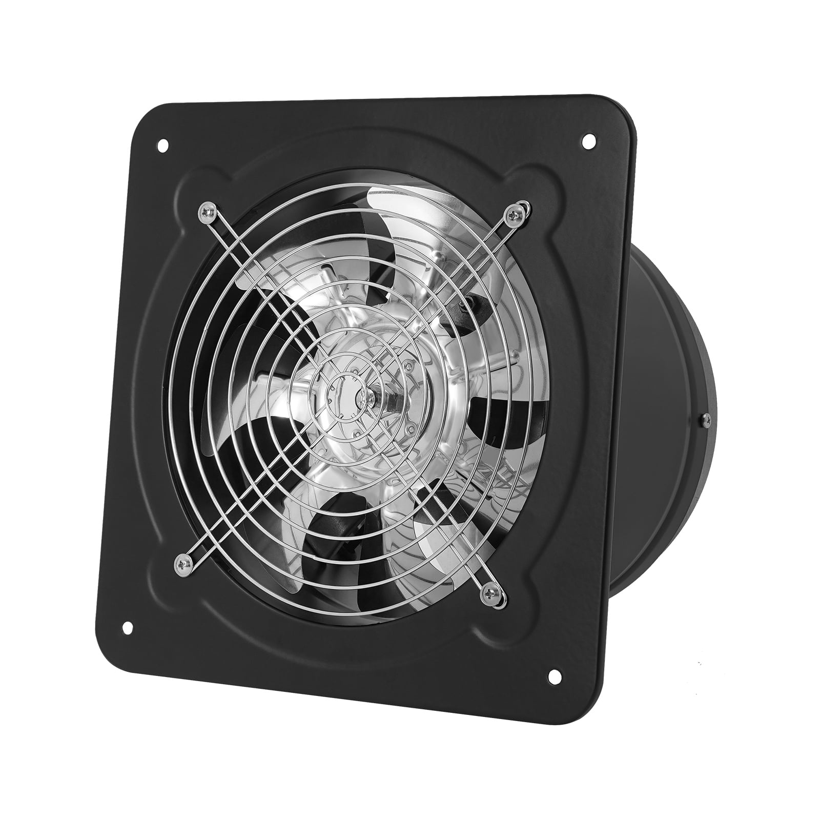 ToppiJoy 110V Wall-mounted Exhaust Fan, Ventilation Fan for Kitchen Bathroom Garage Warehouse Black (8 inch)