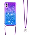 thumbnail image 3 of Funda para iPhone X/iPhone XS Brillantina Líquida Divertida Reluciente y con Cristales en Movimiento Cuerpo Cruzado con Cordón Ajustable, 3 of 5