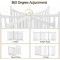 thumbnail image 6 of HLL 24" H Freestanding Pet Gate for Dogs Wooden Dog Gates for Hallway, Doorway Collapsible Indoor Pet Fence with Support Feet Stair Barrier 3 Panels Fence White, 6 of 18