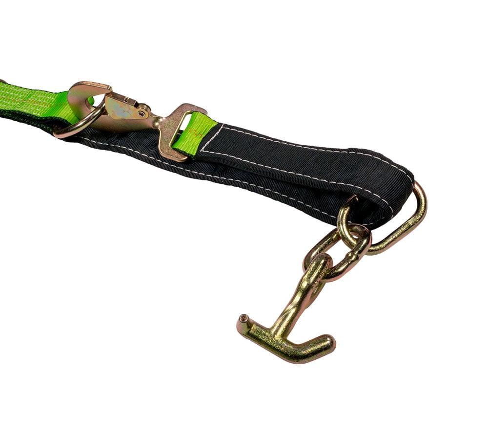 2Pcs V Bridle Tow Strap w/ Snap Hook, 8" J-Hooks, & T-J Hook - 3333 lbs WLL, Leg Size-36"-48" High Abrasion Recovery V Strap w/ D Ring Middle Towing Equipment for Car Hauler & Rollback