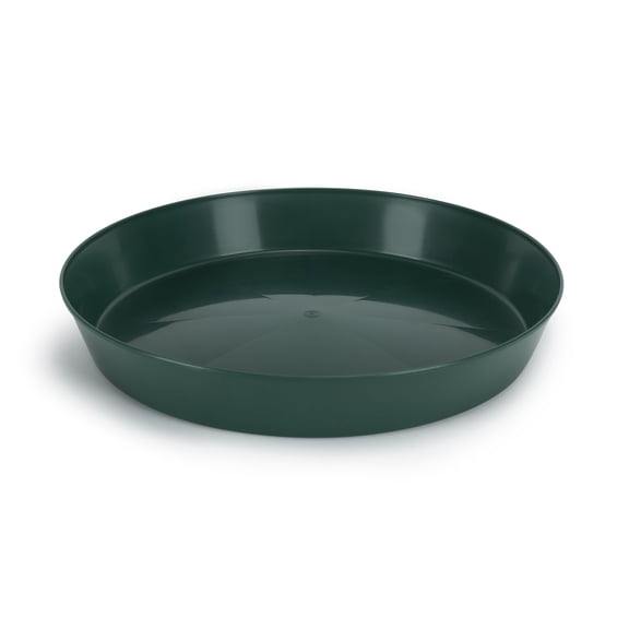 Austin Planter 6 inch(4.5 inch Base) Plant Saucer Single Hunter Green Colored Polypropylene Made in USA