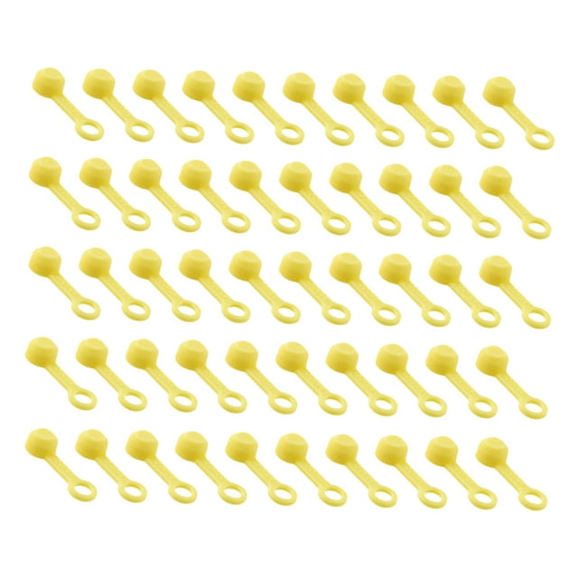 50 piezas de tapas de goma para purga de freno de bicicleta Sharpla Amarillo
