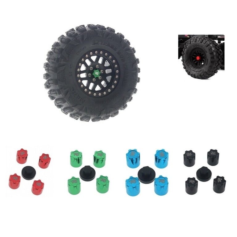 Alloy Beadlock Wheel Rims For TRX-4 - 1/10 Scale RC Crawler, Black (Pair Of 2)
