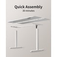 thumbnail image 3 of DESINO 63x28 inch Electric Standing Desk, Height Adjustable Sit Stand Desk with Memory Presets, Ergonomic Home Office Computer Desk with Anti-Collision, White, 3 of 9