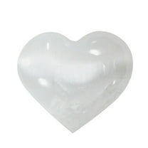 Clear Selenite Heart Shape Crystal Stone Spiral Negative Energy Balance Chakra Healing Rock