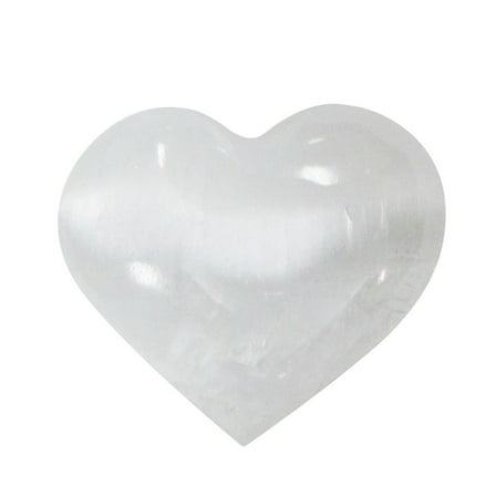 Clear Selenite Heart Shape Crystal Stone Spiral Negative Energy Balance Chakra Healing Rock