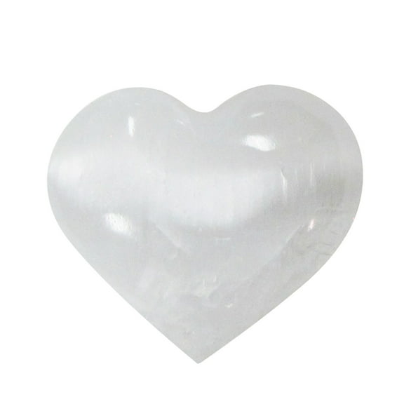 Clear Selenite Heart Shape Crystal Stone Spiral Negative Energy Balance Chakra Healing Rock
