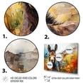 thumbnail image 3 of Designart "Patchwork Pastures of Donkey I" Animals Framed Wall Art Decor - Modern Farmhouse Brown Donkey Bedroom Framed Canvas Wall Art, 3 of 6