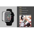 thumbnail image 4 of Tignapoo 2-Pack Durable Hard PC Case with 9H Tempered Glass for Apple Watch Series 8/7/6/5/4/SE/SE 2 45mm - Full Coverage Anti-Scratch Matte Black, 4 of 7