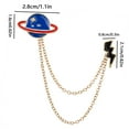 thumbnail image 4 of Langgg Cartoon Pattern Brooch Cute Star Cloud Chain Collar Pin Clip Badge Clothes Accessories Type 3, 4 of 7