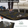 thumbnail image 5 of Vintage Navy Blue Roses Outdoor Rug for Patio/Deck/Porch, Non-Slip Large Area Rug 6 x 9 Ft, Abstract Art Floral Green Leaves Indoor Outdoor Rugs Washable Area Rugs, Camping Rug Carpet Runner, 5 of 8