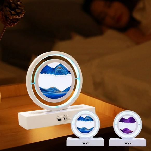 Dianli Back to School Savings Bluetooth Audio Quicksand Painting Mood Table Lamp Night Light Sleeping Lamp Decorative Gift Quicksand Ornaments Internet Popularity Table Lamp Flash Deals