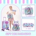 thumbnail image 5 of Mermaild Kids Luggage Sets for Girls with Wheels,Pink Carry on Suitcases with Wheels for Toddlers Travel Essentials Set Of 5 Luggage Sets Travel Pillow Backpack, 5 of 6