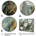 thumbnail image 3 of DESIGN ART Designart "Gold Feather Extravaganza I" Glam Feather Canvas Art Print 40 in. wide x 30 in. high, 3 of 5
