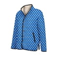 thumbnail image 4 of GrmtClth Quilted Jackets for Women Classic Polka Dot Graphic Button Up Puffer Jackets Coat Lightweight Long Sleeve Fall Winter Padded Outfits Royal Blue XS, 4 of 6
