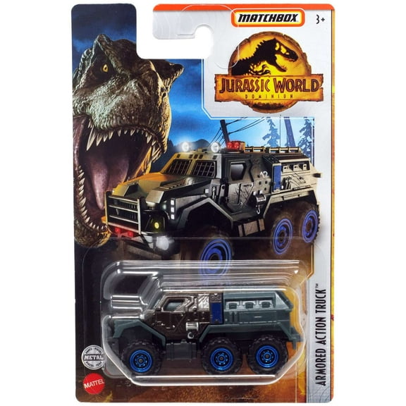 Jurassic World Dominion Matchbox Armored Action Truck Diecast Car