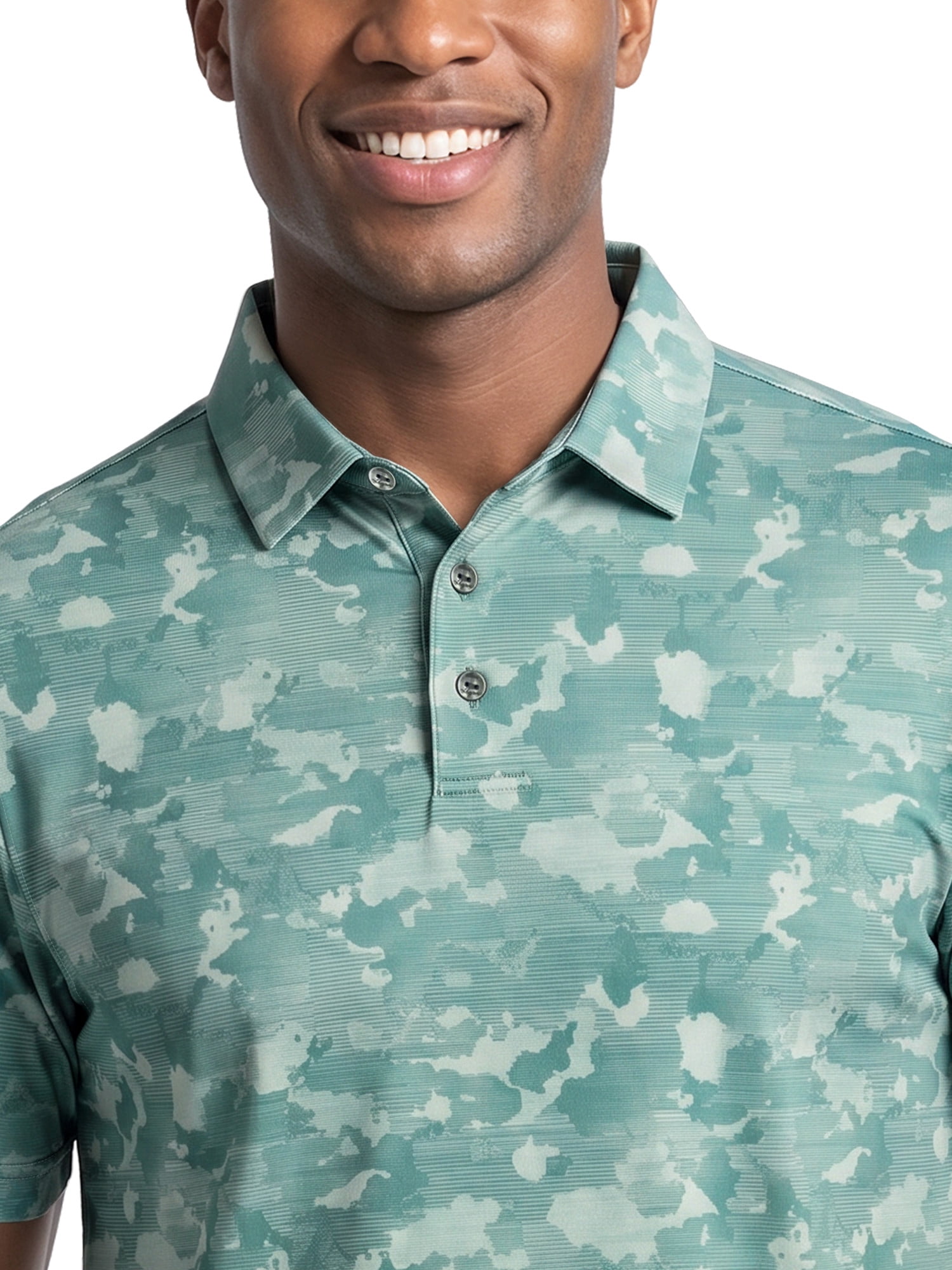 Ben Hogan Performance Men's & Big Men's Camouflage Print Short Sleeve Polo Shirt, Sizes S-4XLT