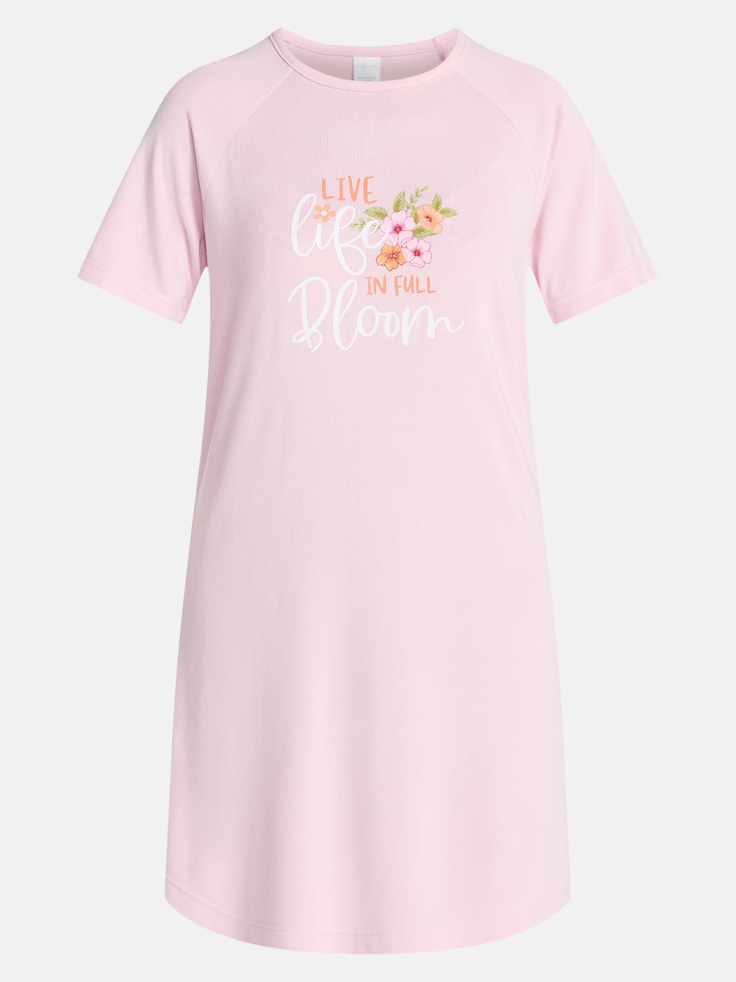 Lissome Women's Hacci Sleep Shirts with Short Sleeves, 2-Pack, Sizes S-4X