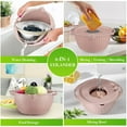 thumbnail image 4 of 4-1 Colander With Mixing Bowl Set, Rotatable Strainer Food Strainers And Colanders 2 Layer Stainless Steel Ergonomic Handle Versatile Vegetable Washing Bowl, 4 of 8