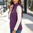 thumbnail image 4 of Diufon Fleece Vest for Women Full Zip Stand Collared Sleeveless Jackets Fall Winter Warm Outerwear with Pockets, 4 of 8