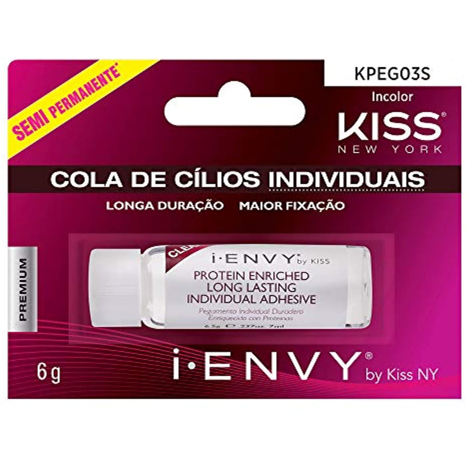 Kiss I Envy Clear03 Individual Eyelash Adhesive 0.21Oz