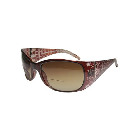 Bifocal Reading Sunglasses Oversized Tinted Fashion Outside Sun Reader BROWN +3.00