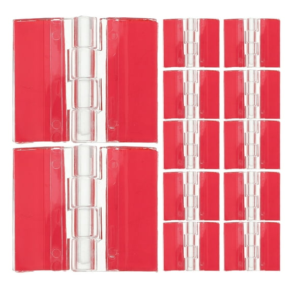KALLORY Plastic Hinges Self Adhesive Clear Design Mini 12Pcs